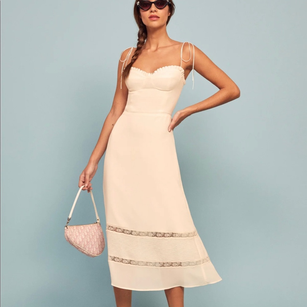Reformation Ivory Ronan Dress